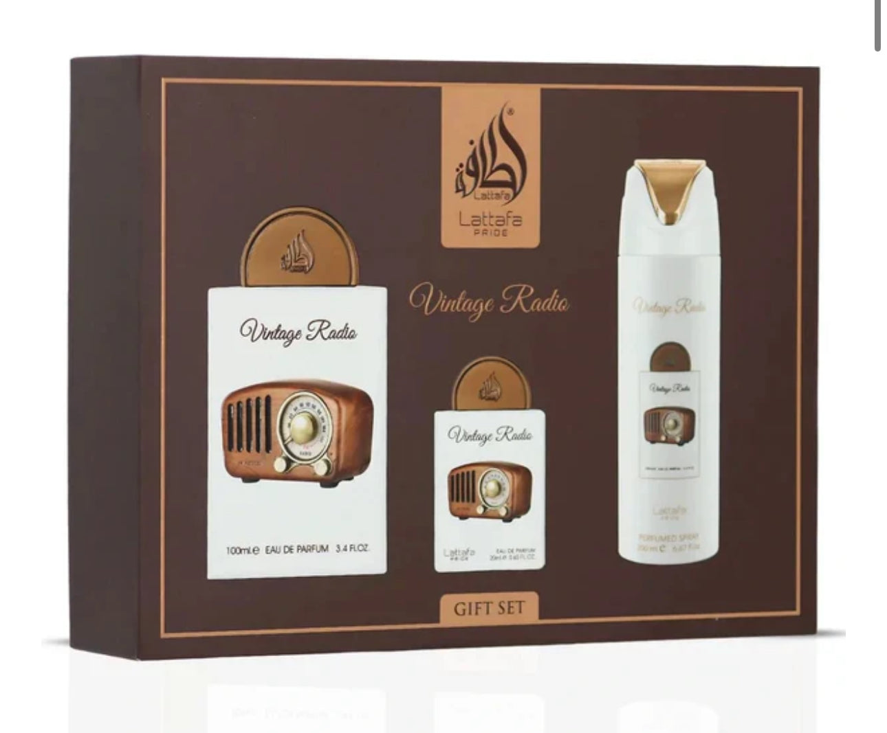 GIFT SET VINTAGE RADIO 4 PCS LATTAFA